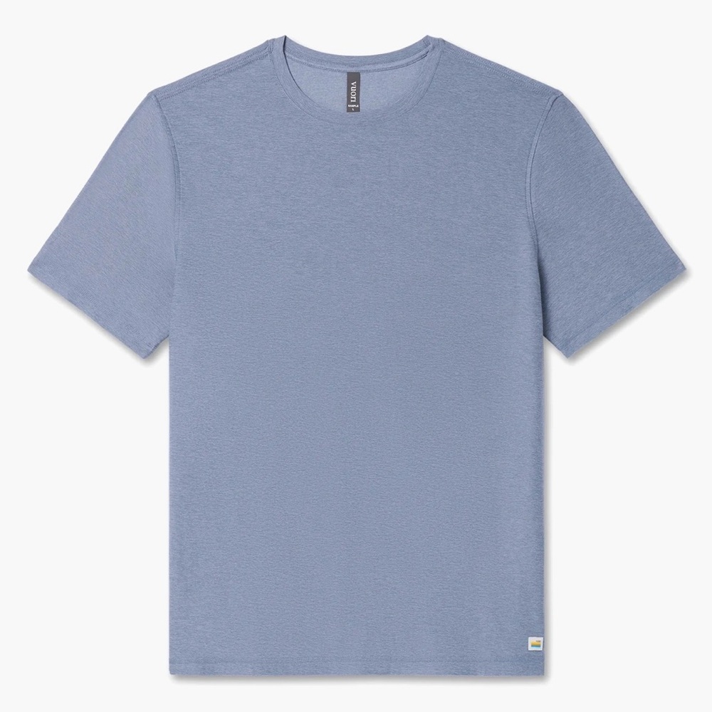 Vuori Men's Strato Tech Tee- Chambray Heather - Picture 4 of 7